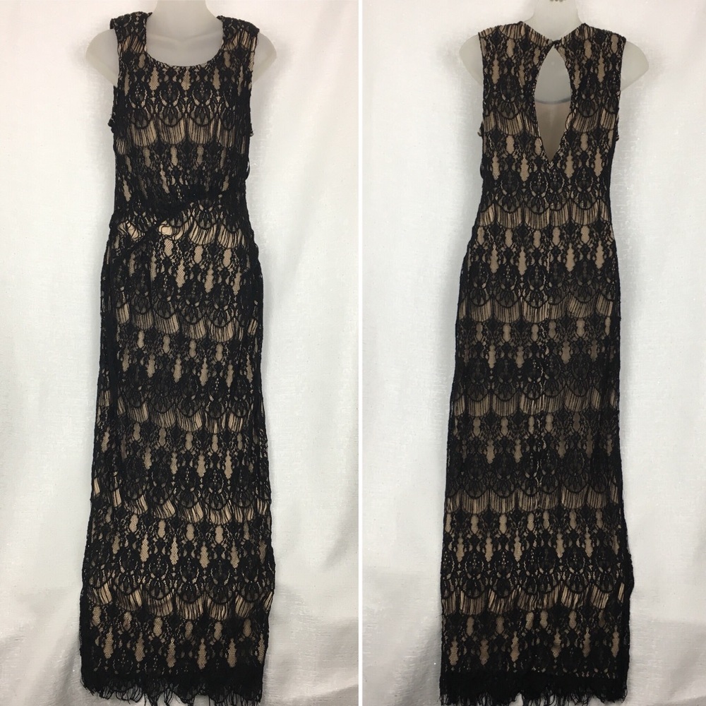 Rachael & Chloe Lace Overlay Gown Fresh Fashion